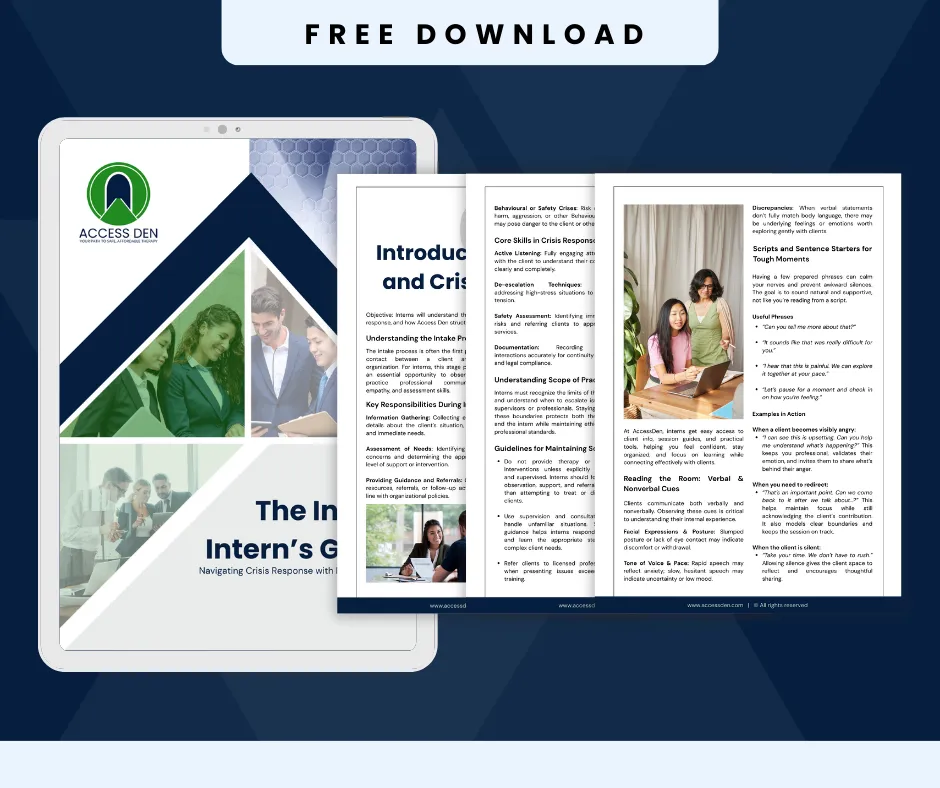 A free digital resource teaching intake interns how to respond to crises professionally.