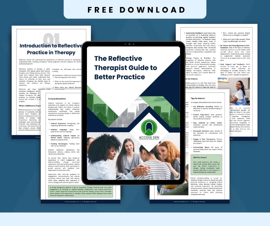 A free digital resource providing practical tools and techniques to enhance therapist reflection.