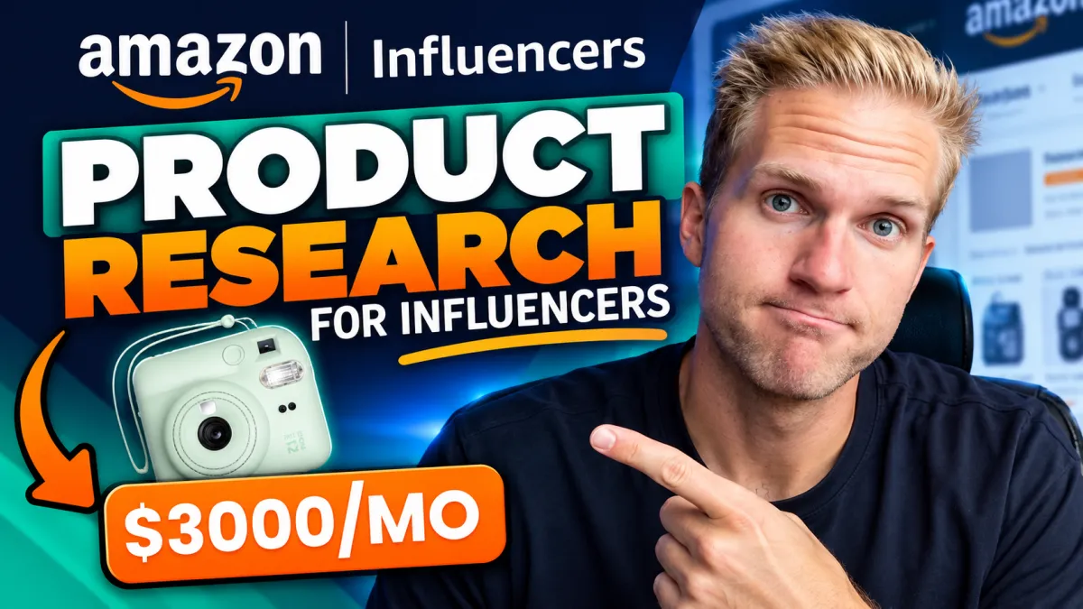 Learn how to spot Amazon products with high demand and low competition, using your own order history, so your influencer videos earn more commissions.