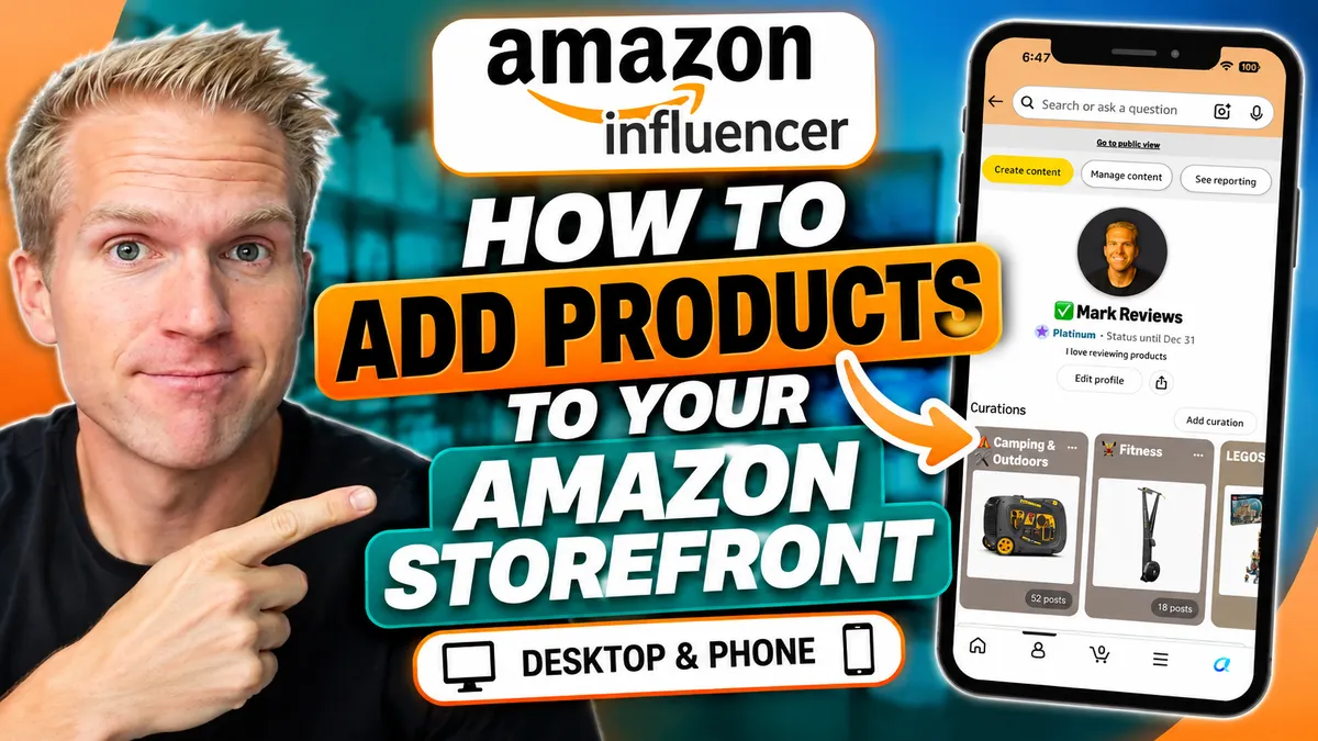 Learn the easiesLearn how to add products to your Amazon storefront on desktop or phone, tag the right product, and write titles that get your review videos more sales.t way to add products to your Amazon storefront from your desktop or phone, plus the tagging and title tips that help your videos convert.