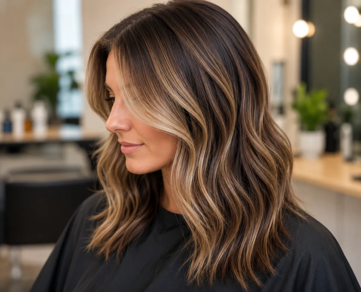 Partial highlights for added brightness and dimension