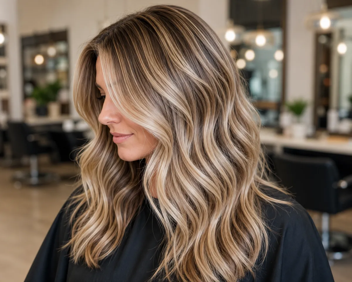 Full highlights with soft blended color