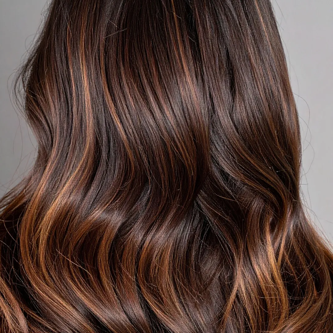 Traditional highlights with brightness from roots to ends
