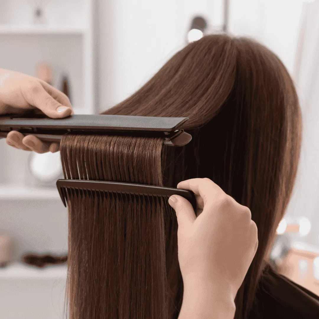 Balayage hair color with soft blended highlights