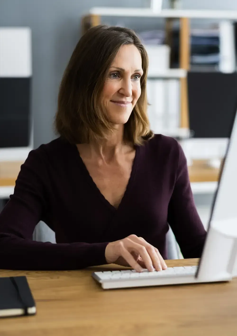 Female Business owner taking an online course in small business