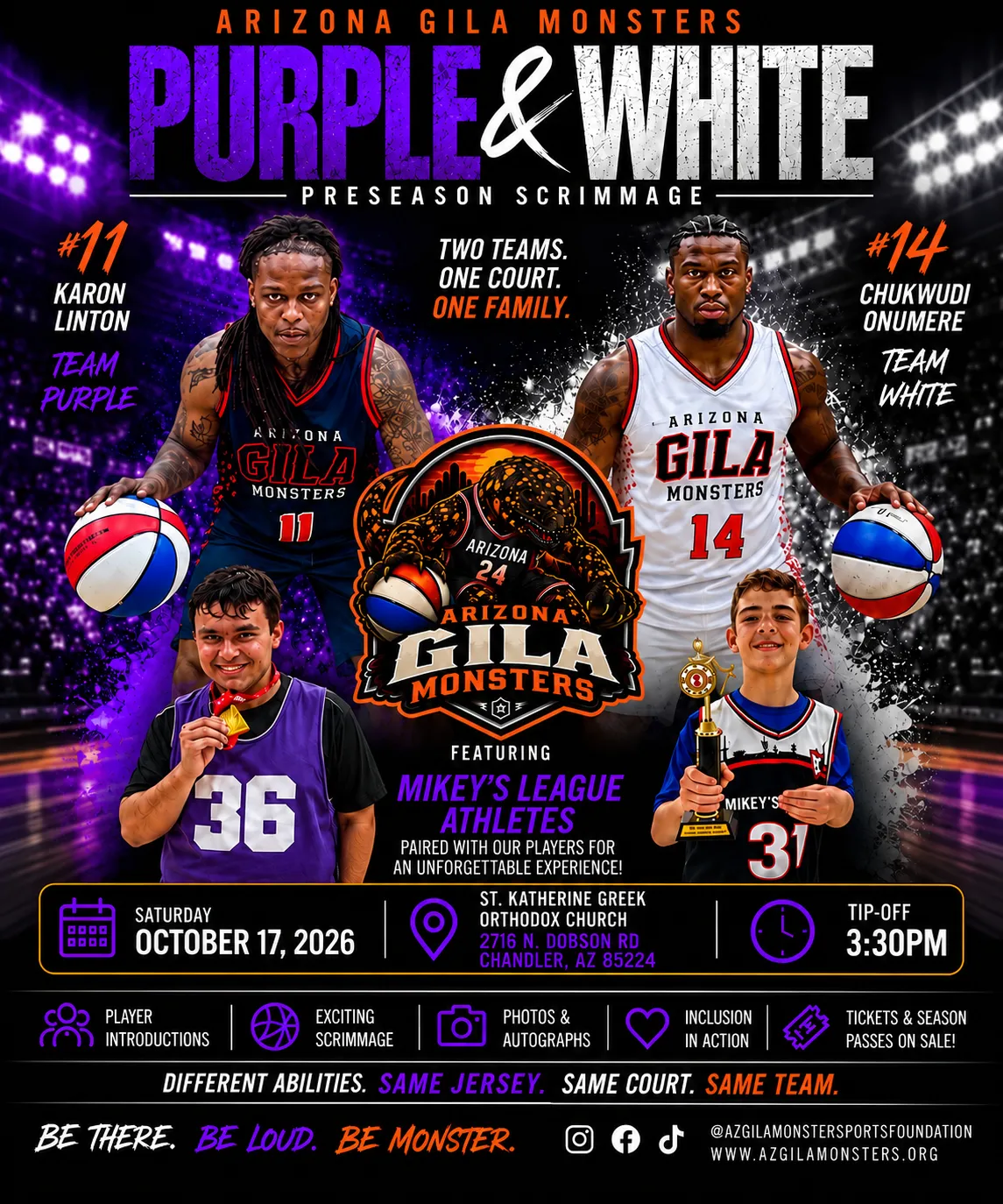 Purple & White Game: Pack the Gym on October 17
