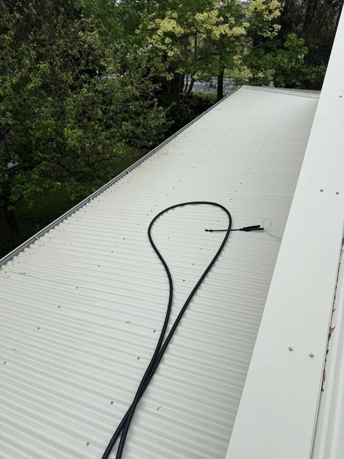 Colorbond roof in Corrimal after soft washing - ClearView Exterior Services