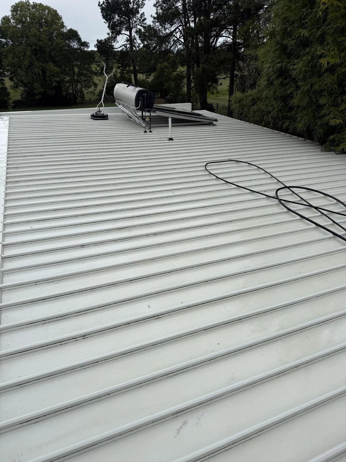 Colorbond roof sheets in Corrimal before soft washing - ClearView Exterior Services