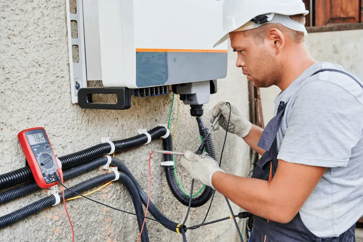 electrician installing standy generator in westchester NY