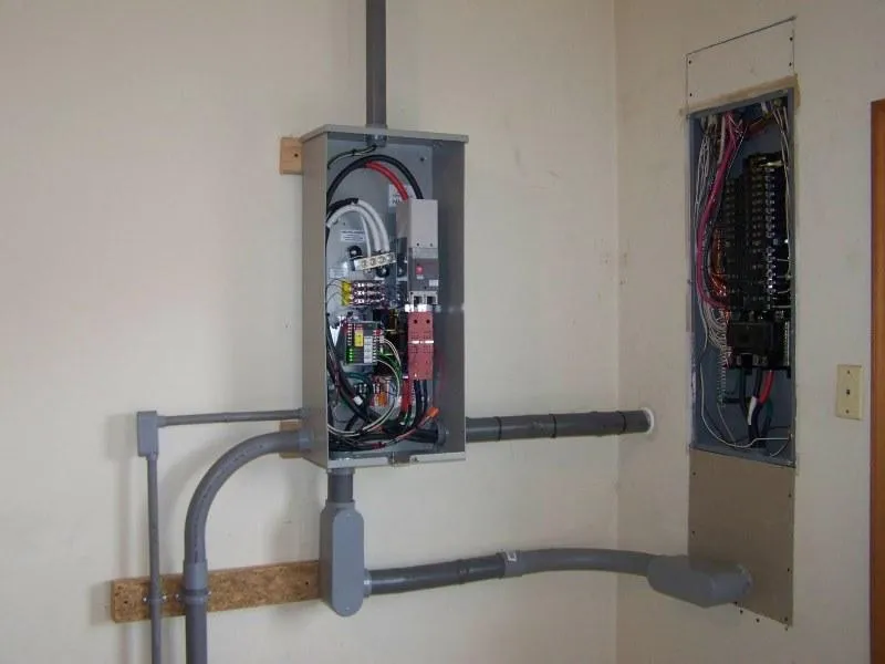 standby generator installation inside of home project