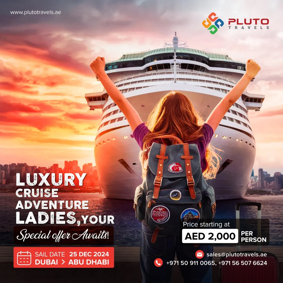 Ladies Special, Luxury Cruise Adventure! Packages starting from AED 2,000/person