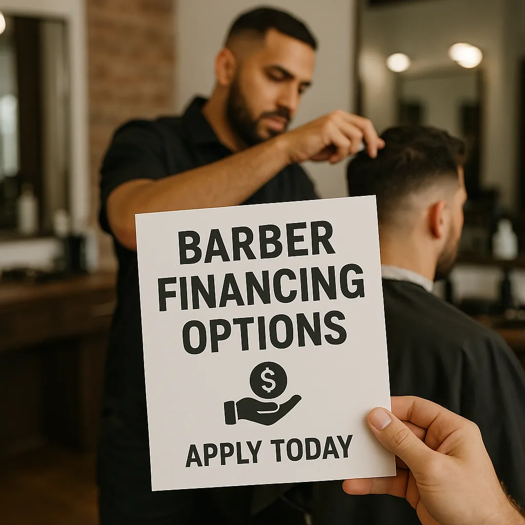 white barber neon signage