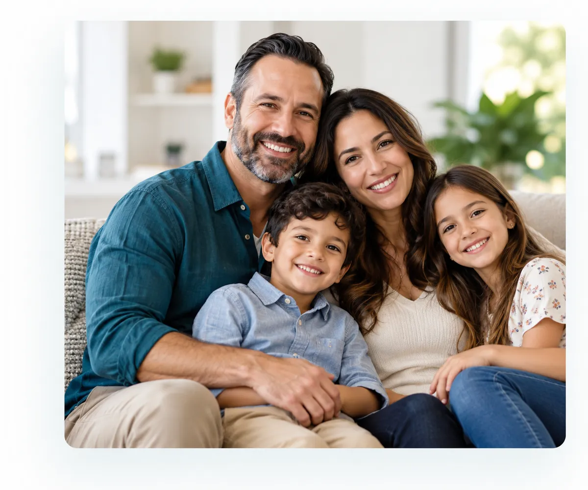Familia protegida y asesorada por Family Insurance Alliance