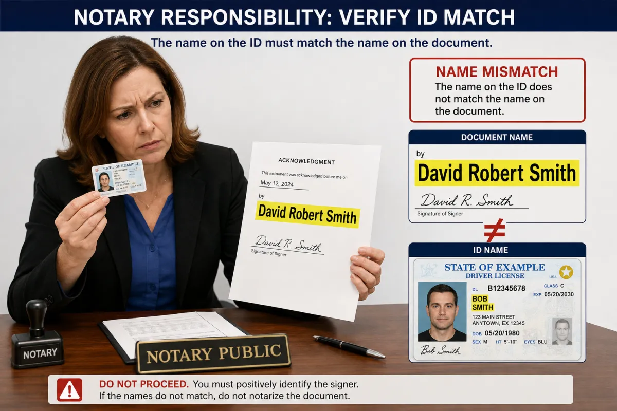 When The Name on the Doc doesn't match the name on the ID