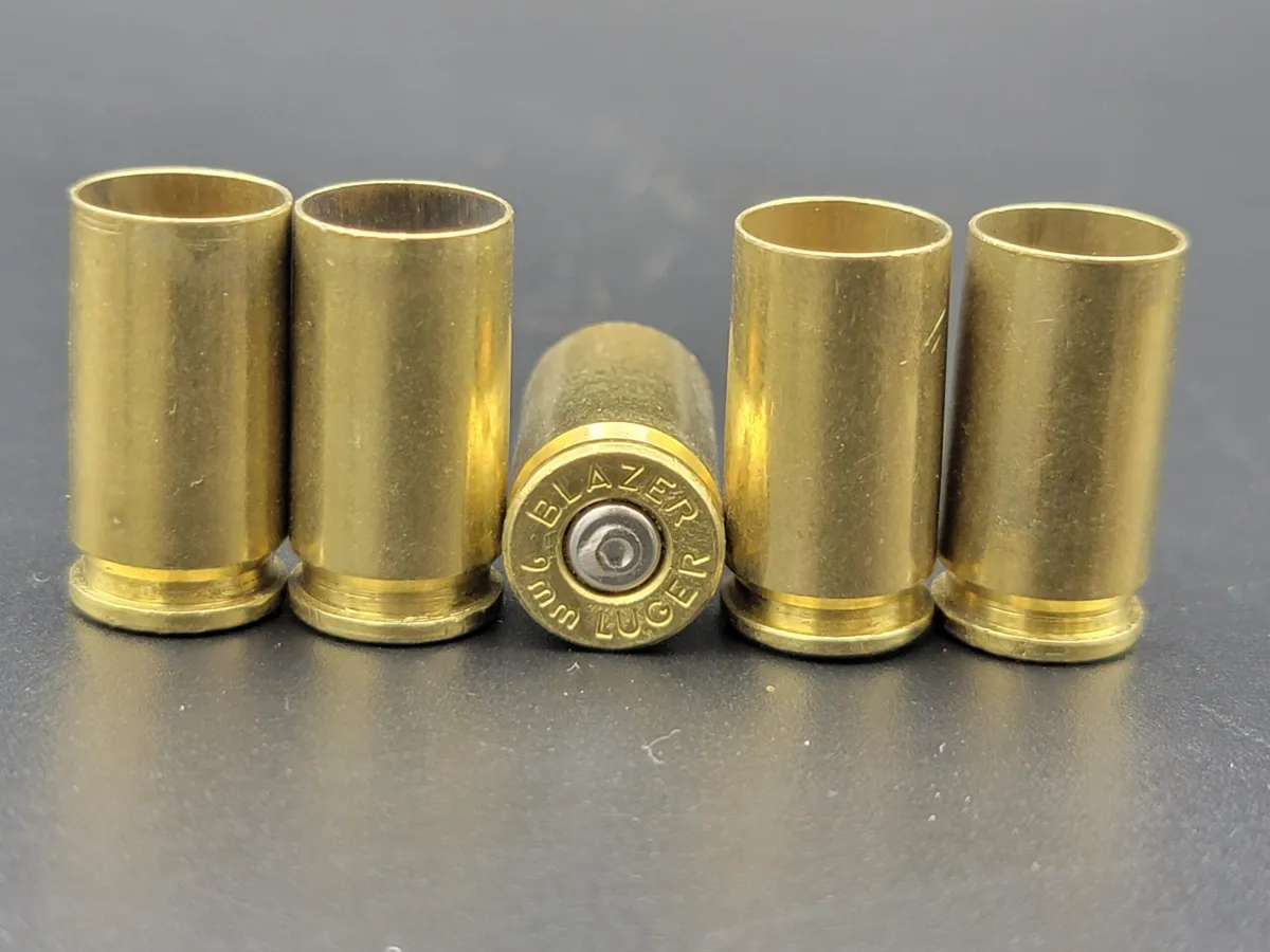 9mm once fired brass