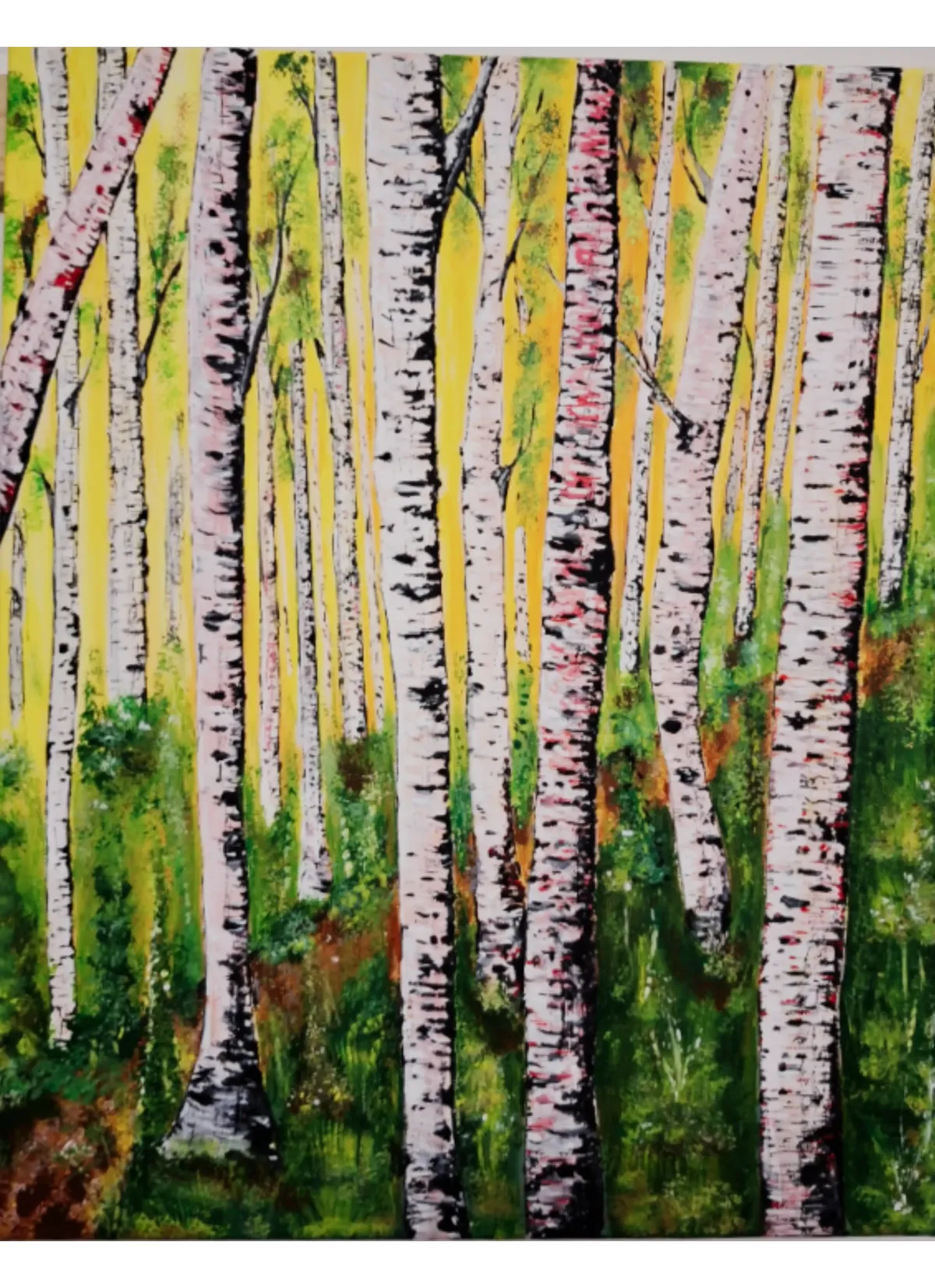 Leinwandbild Birkenwald Natur Kunst