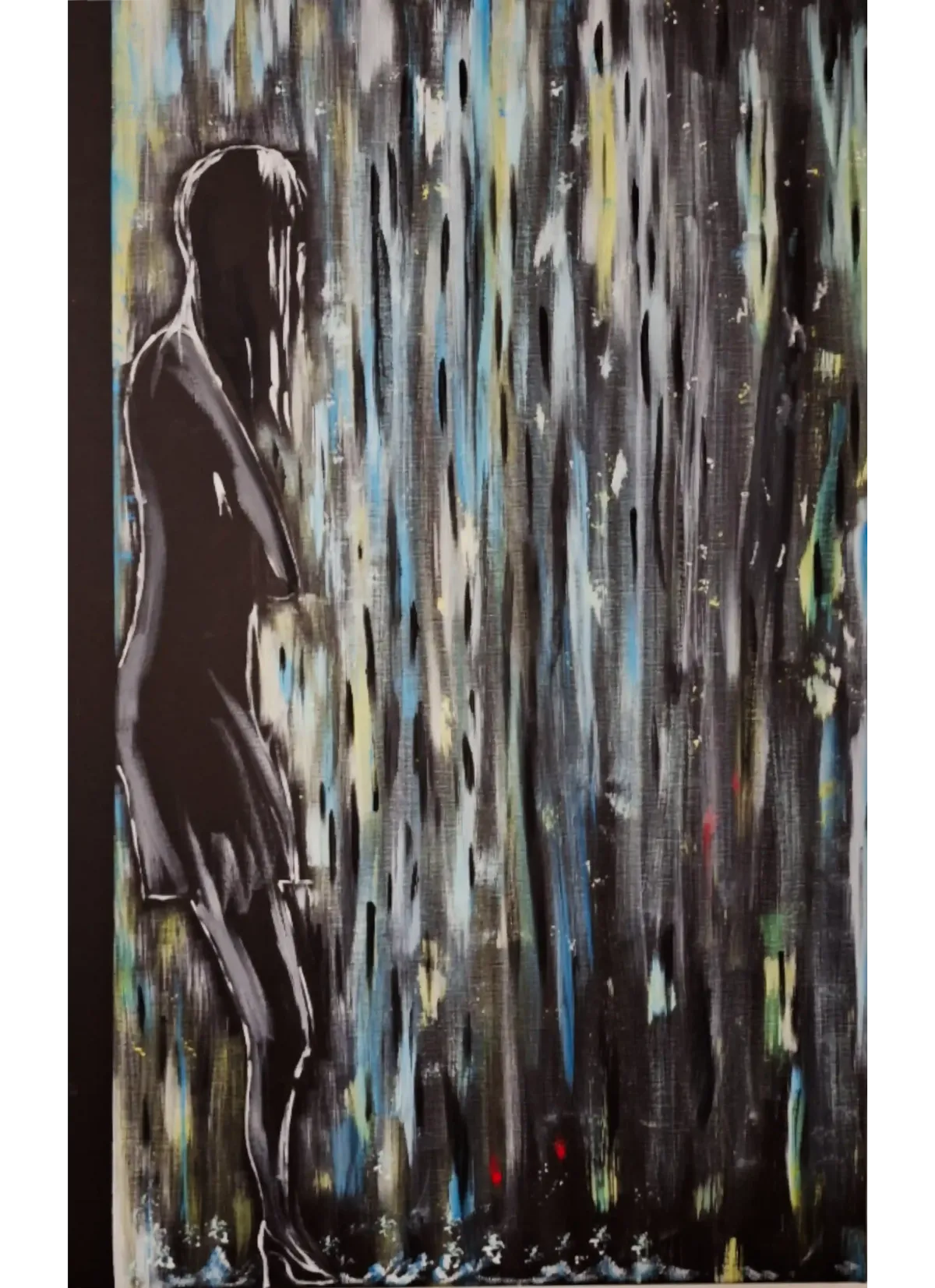 Abstraktes Struktur Leinwandbild Kunst