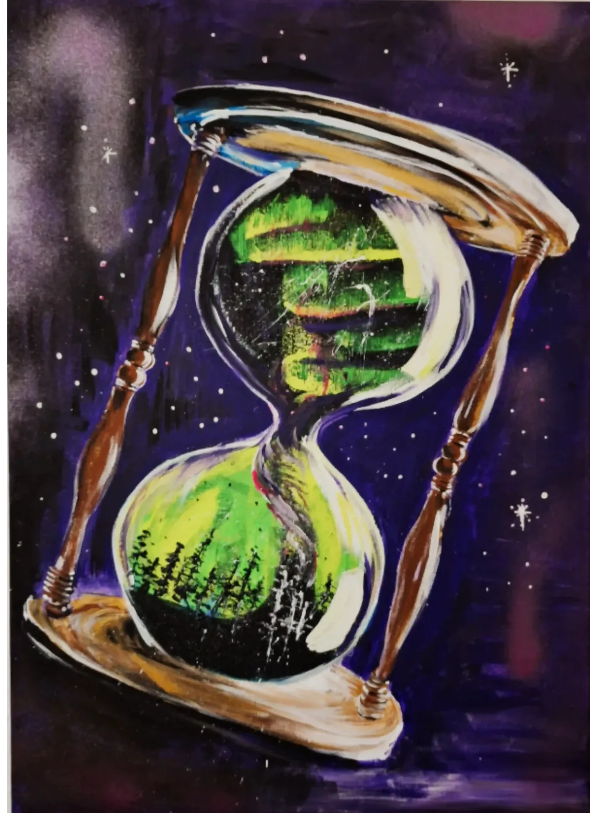 Leinwandbild Sanduhr modernes Kunstwerk