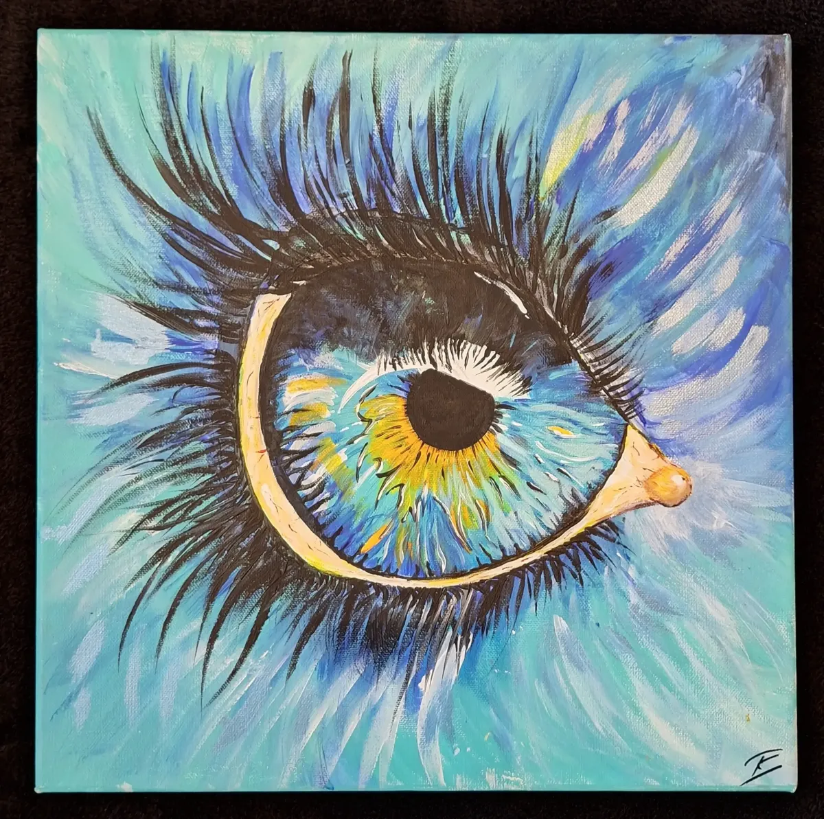 Leinwandbild Auge modernes Kunstwerk