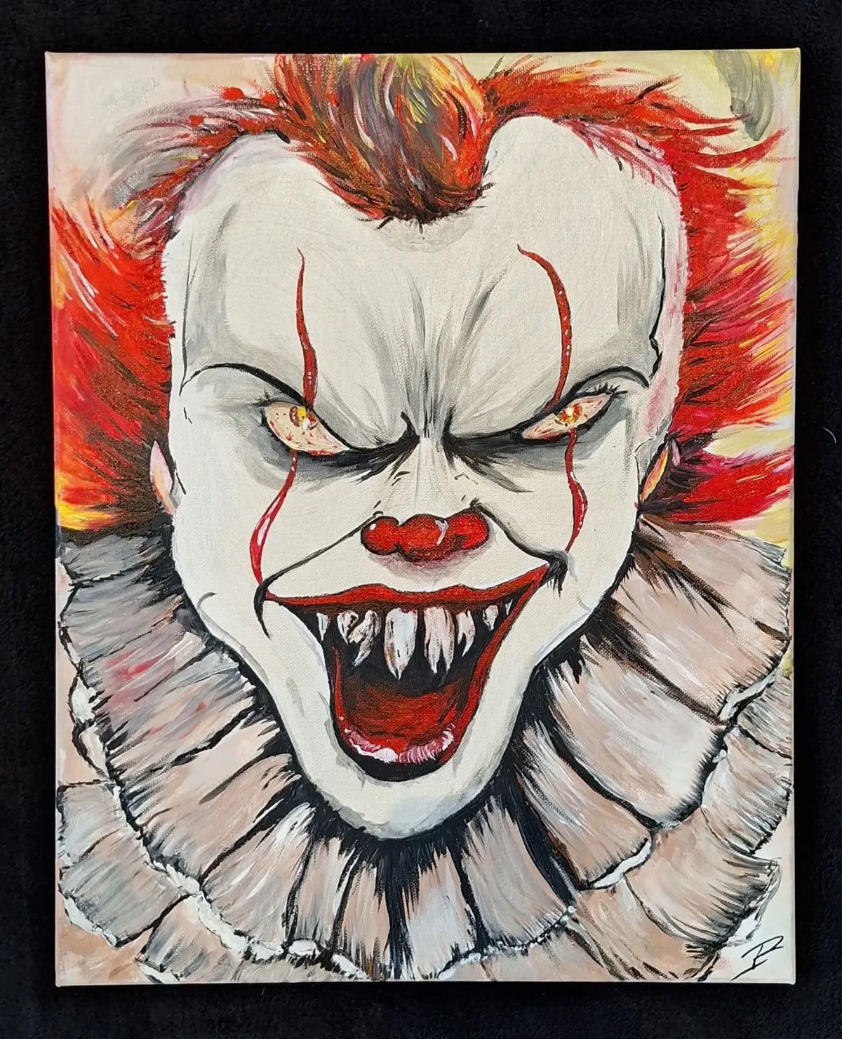 Leinwandbild Horror Clown Kunst