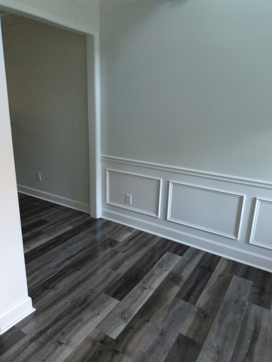 Fresh wainscoting and trim