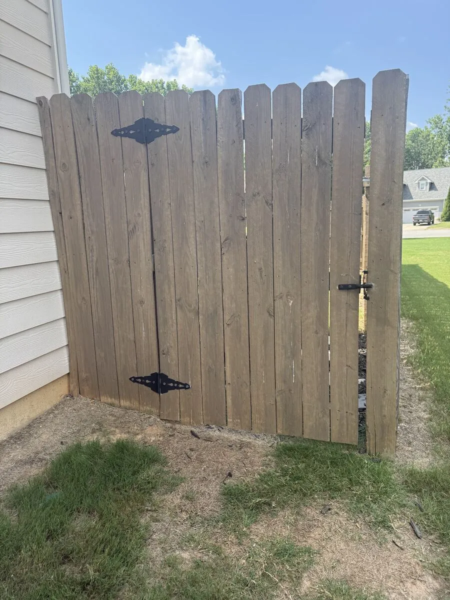 Wood fence gate