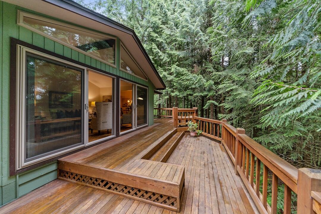 Restored wood deck