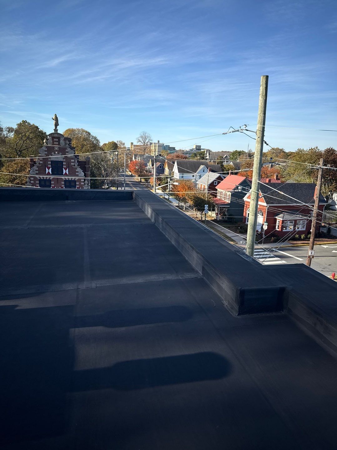 Commercial flat roof installation off of 2nd street in Lewes by Platinum Roofs