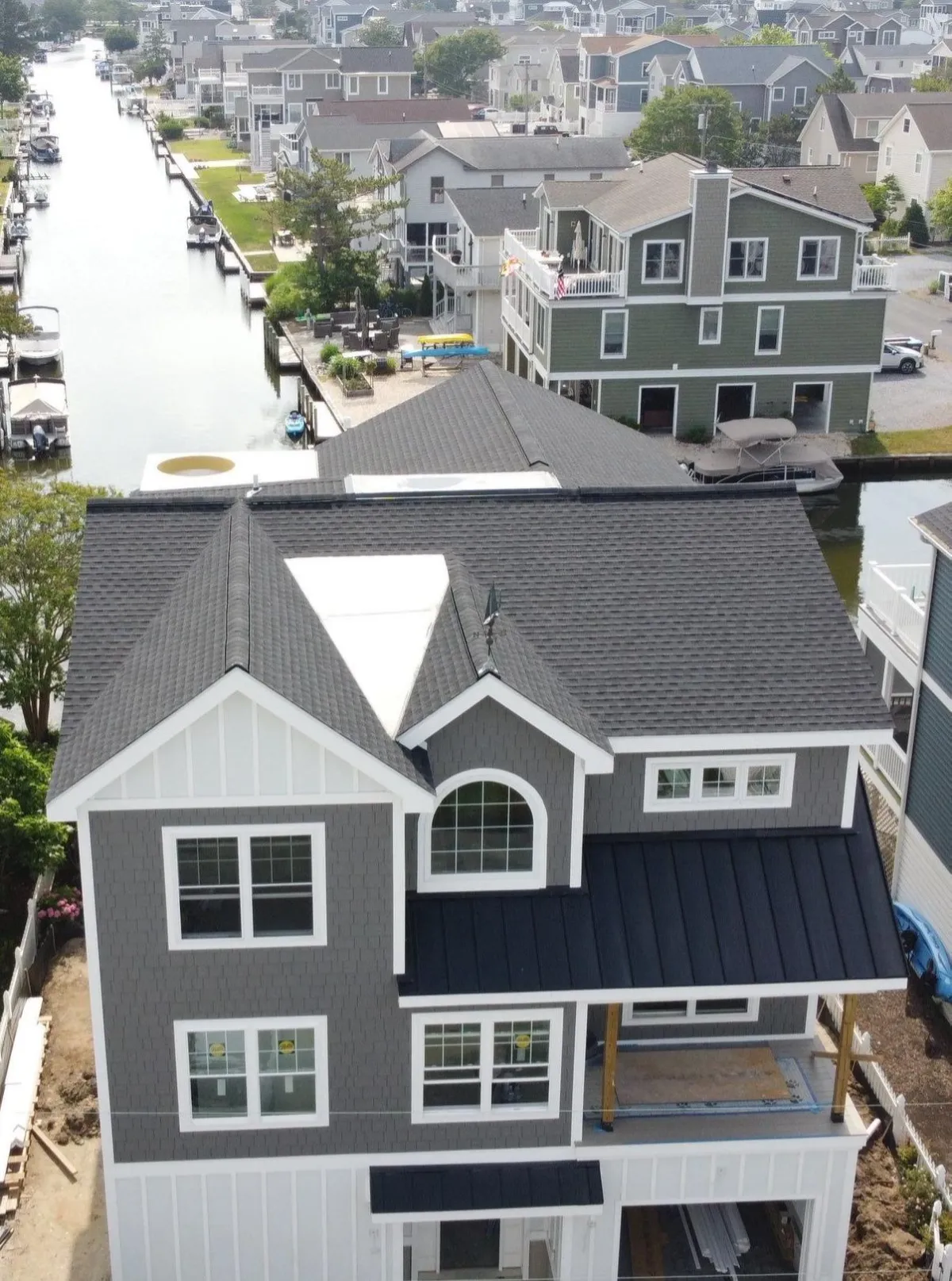 Standing-seam metal roof installed on a home in Lewes, Delaware