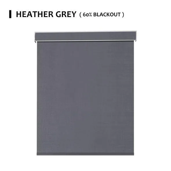 Heather Grey Fabric Light Filtering Roller Shades 60%/70% Blackout Twilight