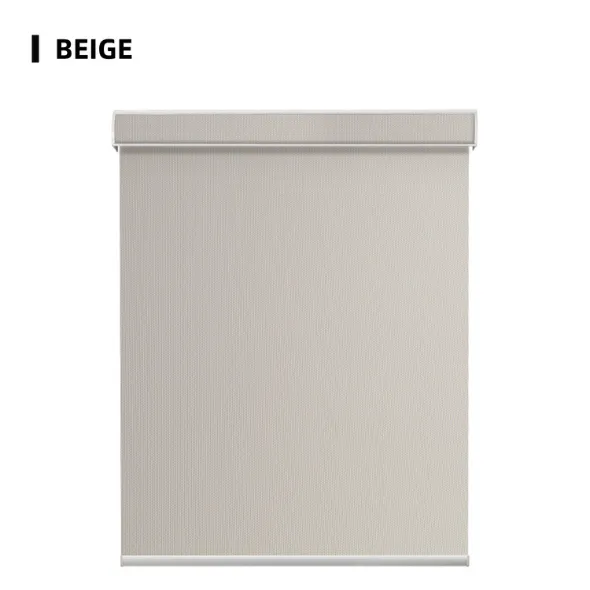 Beige Fabric Light Filtering Solar Shades 1%/3% Openness Aventus