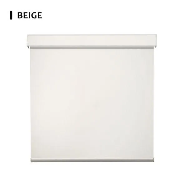 Beige Fabric Roller Shades 100% Blackout Vinyl