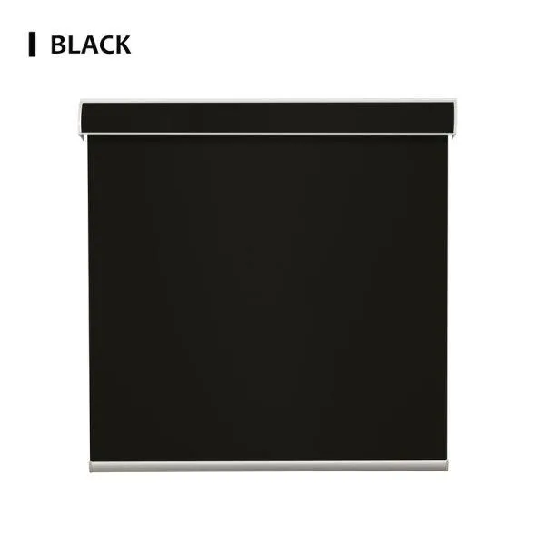 Black Fabric Roller Shades 100% Blackout Vinyl
