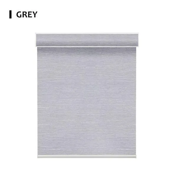 Grey Fabric Roller Shades 100% Blackout Essential