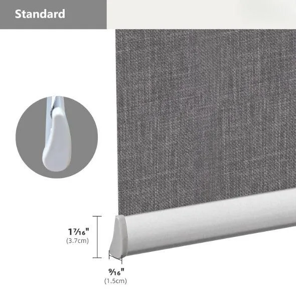 Standard Bottom Bar Roller Shades 100% Blackout Vigor