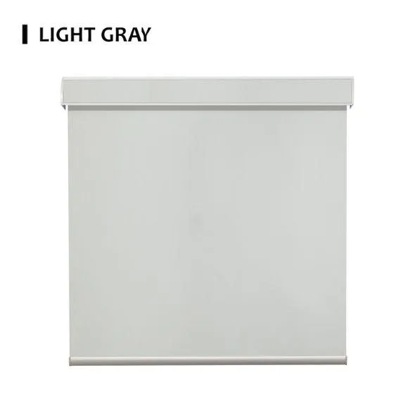 Light Gray Fabric Roller Shades 100% Blackout Vinyl
