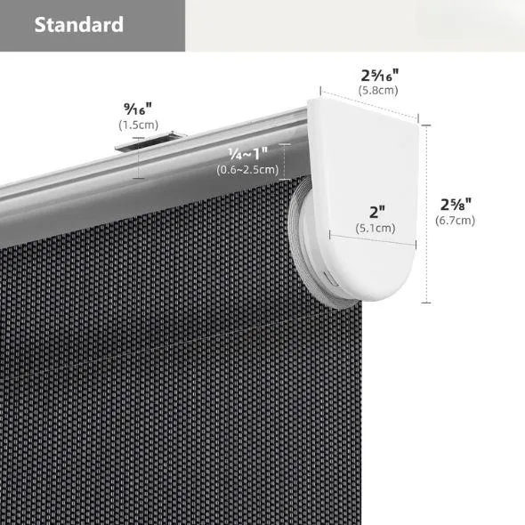 Standard Valance Light Filtering Solar Shades 1%/3%/5% Openness Aventus