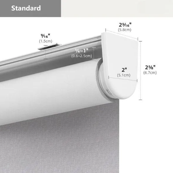 Standard Valance Roller Shades 100% Blackout Safari