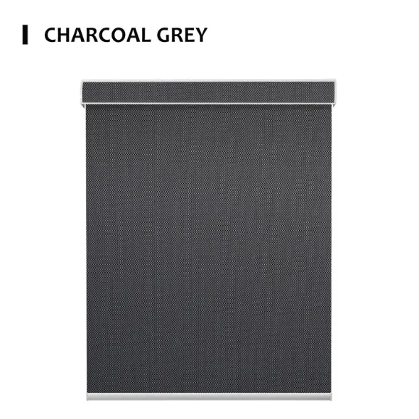 Charcoal Gey Fabric Light Filtering Solar Shades 5% Openness Aventus