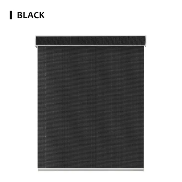 Black Fabric Light Filtering Solar Shades 1%/3% Openness Aventus