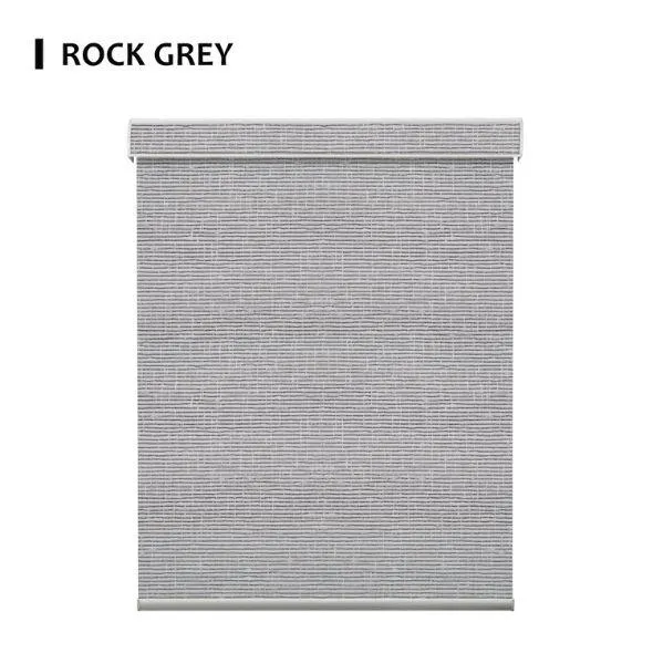 Fabric Rock Grey Roller Shades 100% Blackout Safari