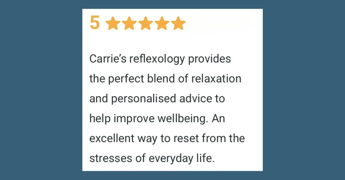 Review for Carrie Druce Reflexology in Hitchin 