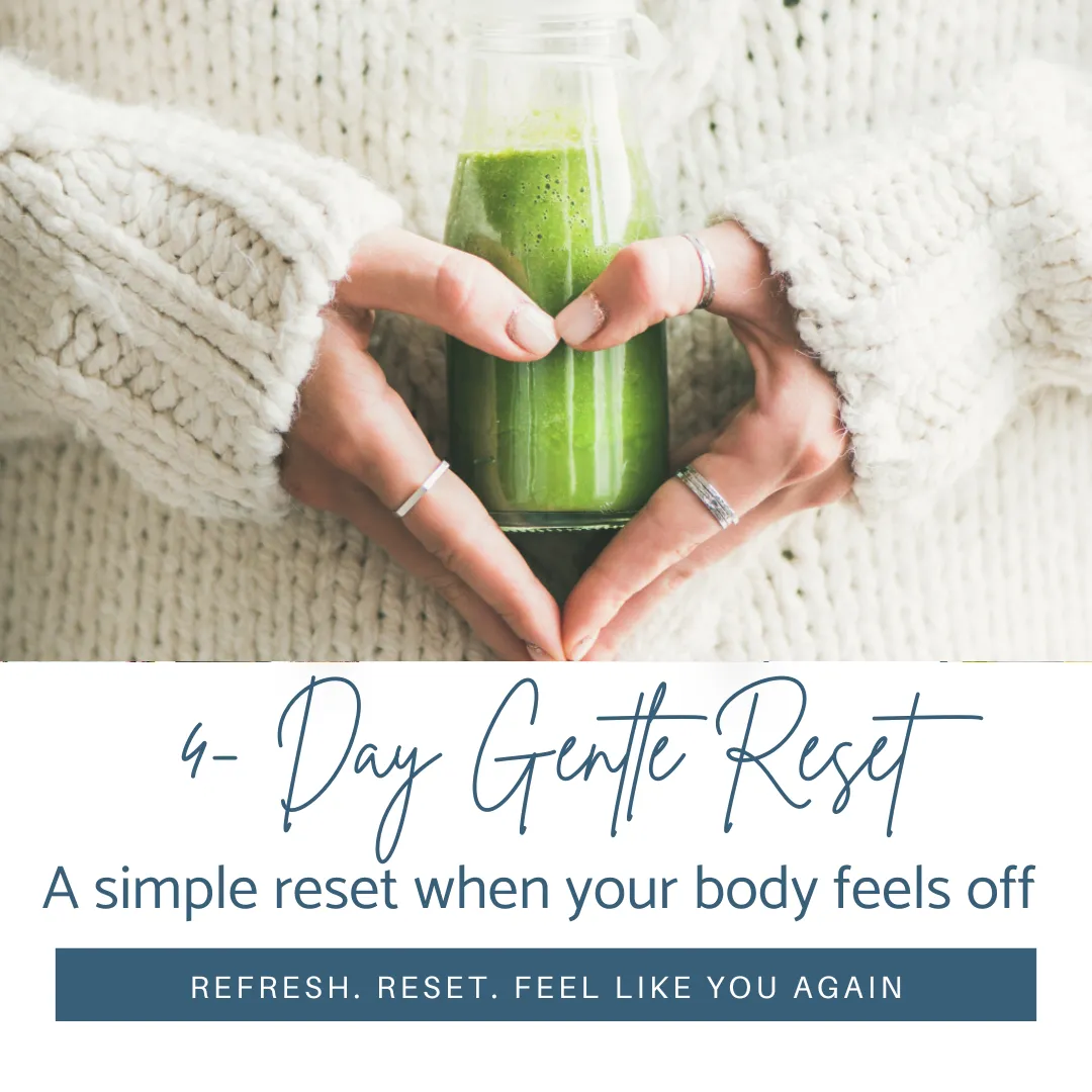 4-day gentle reset meal plan