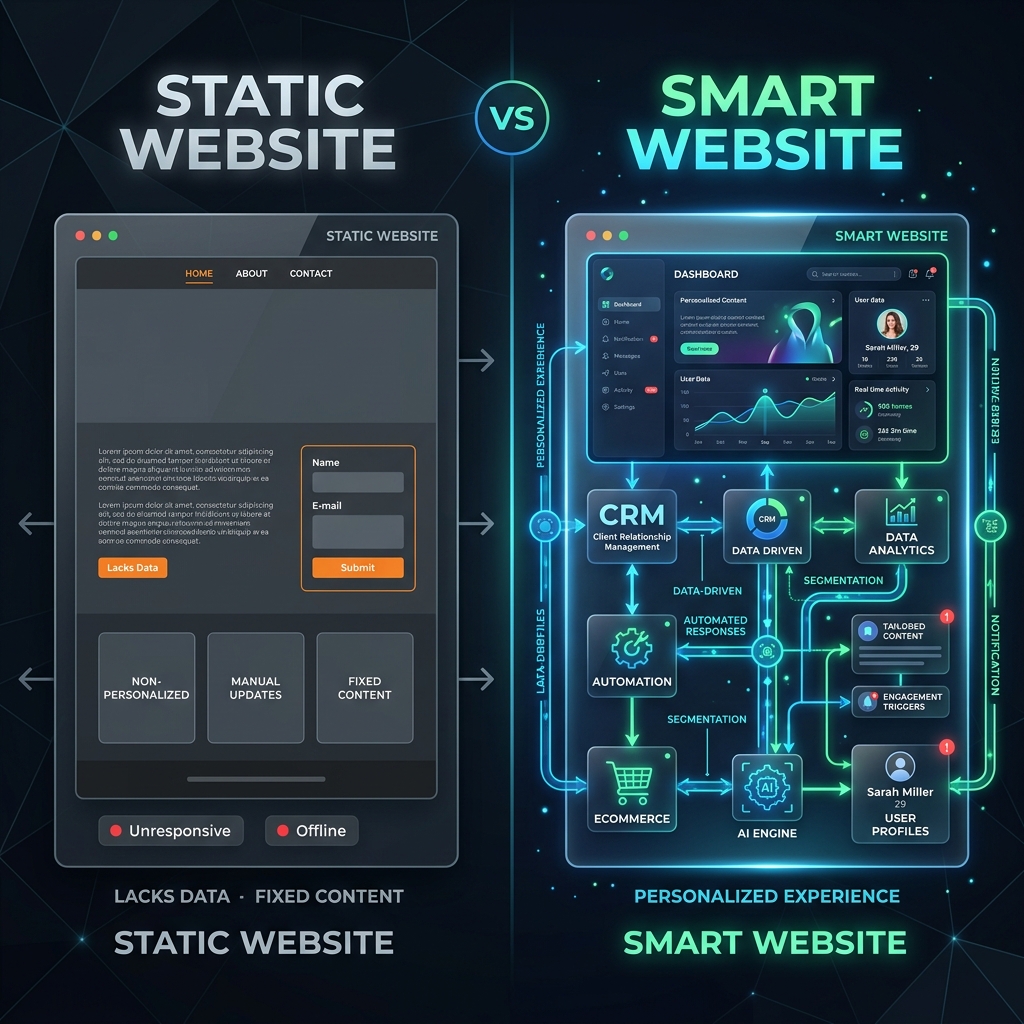 The Smart Website vs. Static Website: Stop Relying on Disconnected Tech