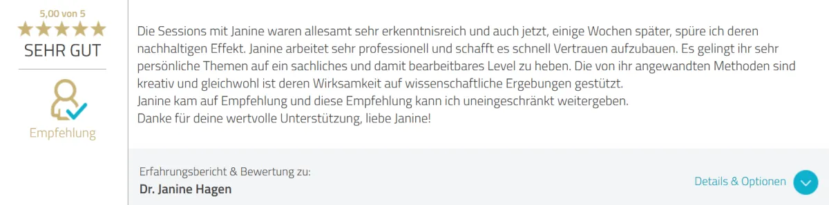Janines Klientin Luisa hat keine Flugangst mehr