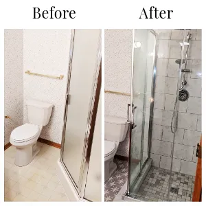 Before & After Shower remodel