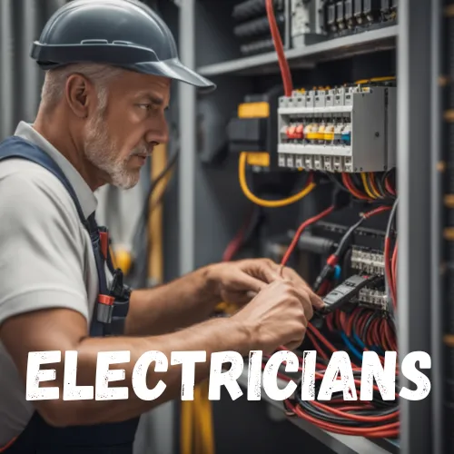 We work with electricians