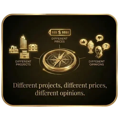 Different projects, different prices, different opinions