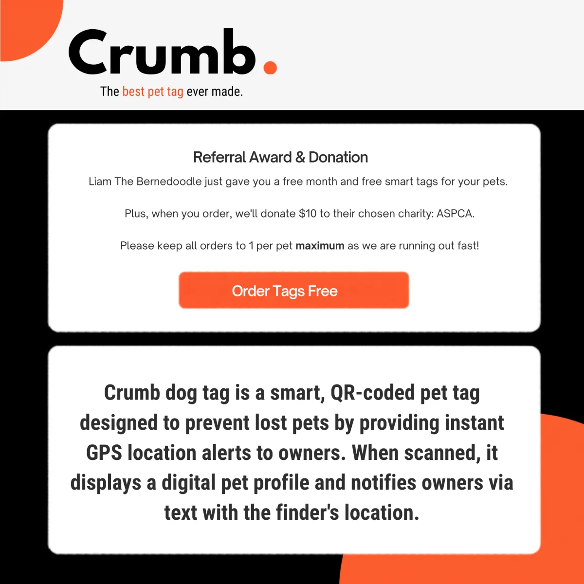 Crumb Pet ID a Smart QR That Works