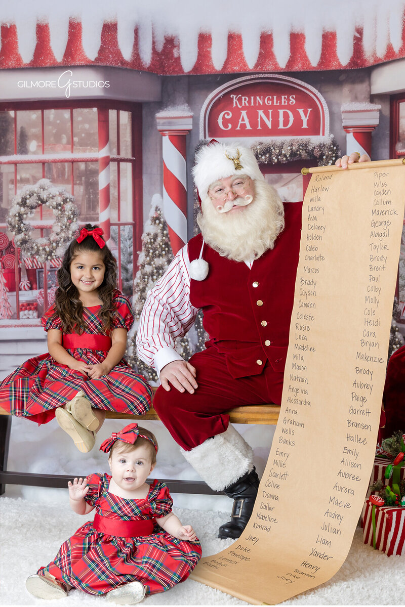 Santa sharing a magical moment with a child